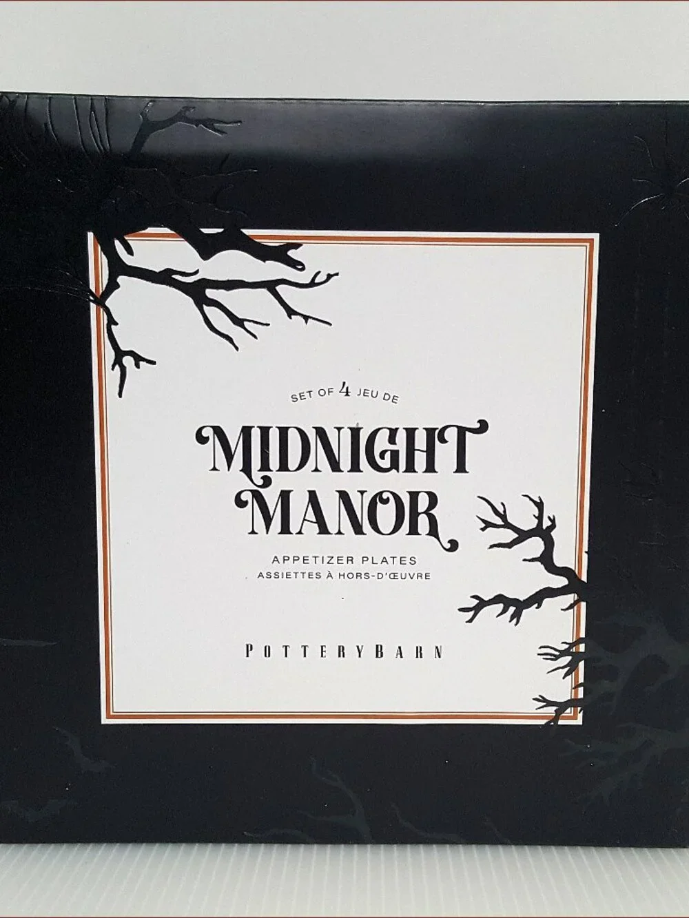 Pottery Barn S/4 Midnight Manor Appetizer Plates 7